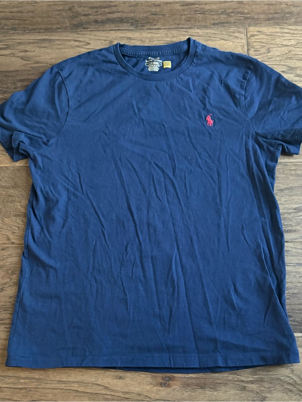 Polo by Ralph Lauren Navy Tee with Red Pony Embroidery